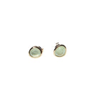 Barely Bandit Ear Studs Sterling Silver gold vermeil Prehnite