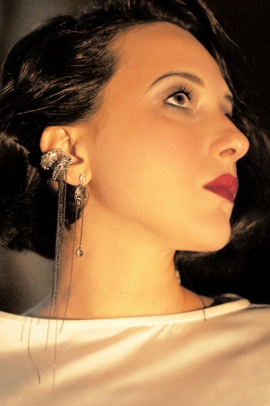 Elanic Gallery - Ear Cuff - Greatness Gone. Ear cuff with Chains - #product_material# - MERA MERAH