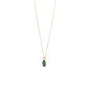 Eikosi Dyo 22 - Necklace - Rainbow Charm Tourmaline Necklace - Dark Green - #product_material# - MERA MERAH