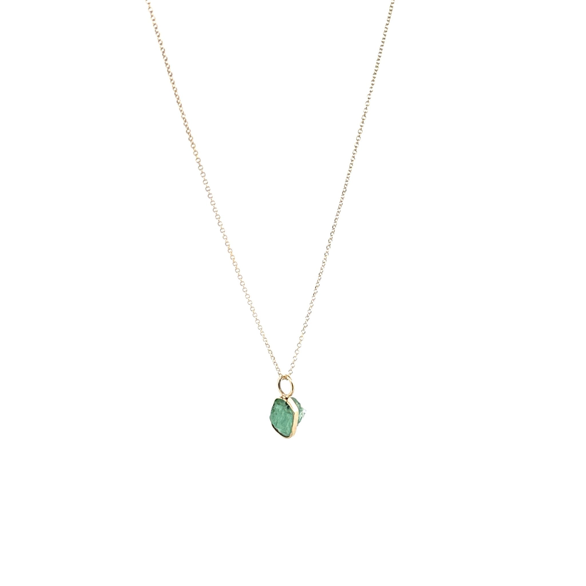 Eikosi Dyo 22 - Necklace - Rainbow Charm Tourmaline Necklace - Green - #product_material# - MERA MERAH