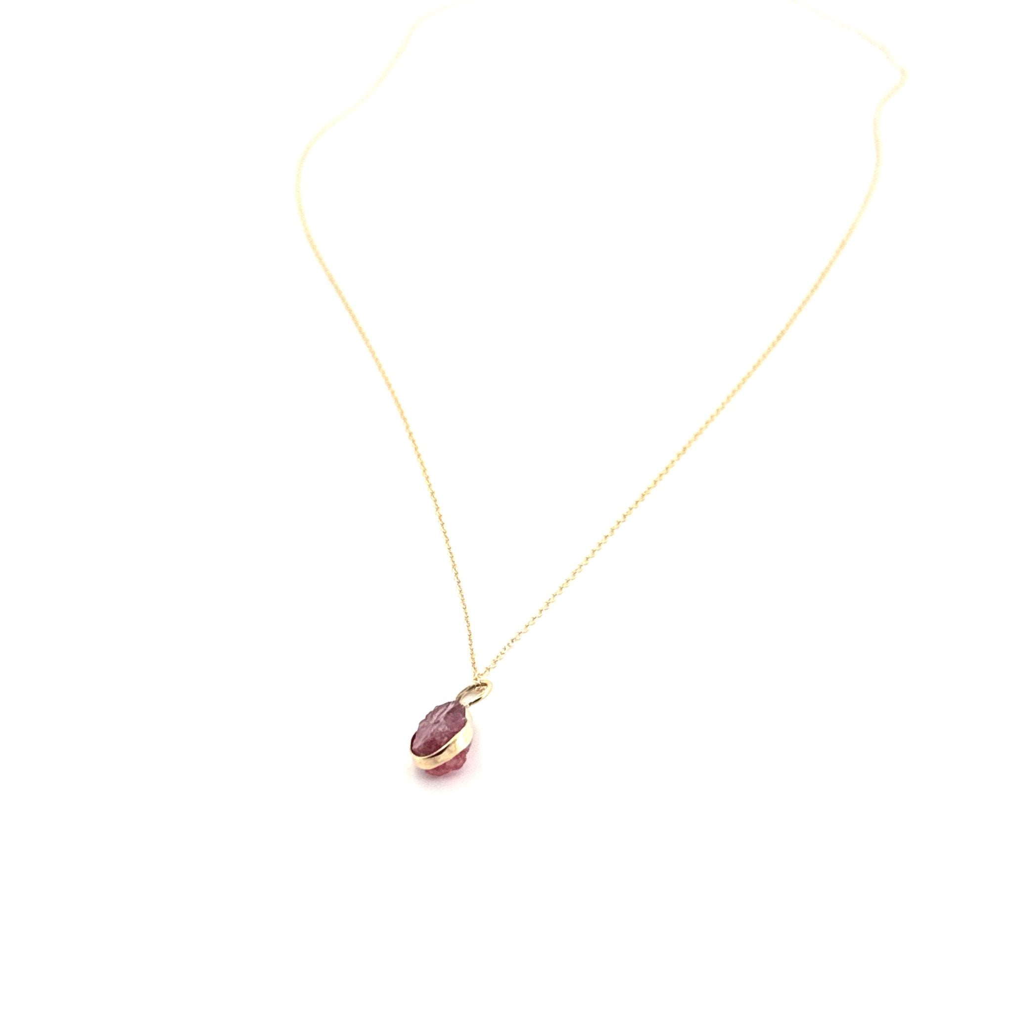 Eikosi Dyo 22 - Necklace - Rainbow Charm Tourmaline Necklace - Pink - #product_material# - MERA MERAH