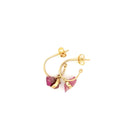 Eikosi Dyo 22 - Earrings - Rainbow Hoop Earrings Tourmaline - Pink - #product_material# - MERA MERAH