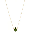 Eikosi Dyo 22 - Necklace - Rainbow Tourmaline Midi Necklace - Dark Green - #product_material# - MERA MERAH