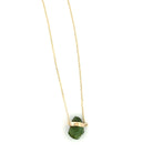 Eikosi Dyo 22 - Necklace - Rainbow Tourmaline Midi Necklace - Dark Green - #product_material# - MERA MERAH