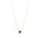 Eikosi Dyo 22 - Necklace - Rainbow Tourmaline Midi Necklace - Green - #product_material# - MERA MERAH