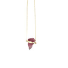 Eikosi Dyo 22 - Necklace - Rainbow Tourmaline Midi Necklace - Pink - #product_material# - MERA MERAH