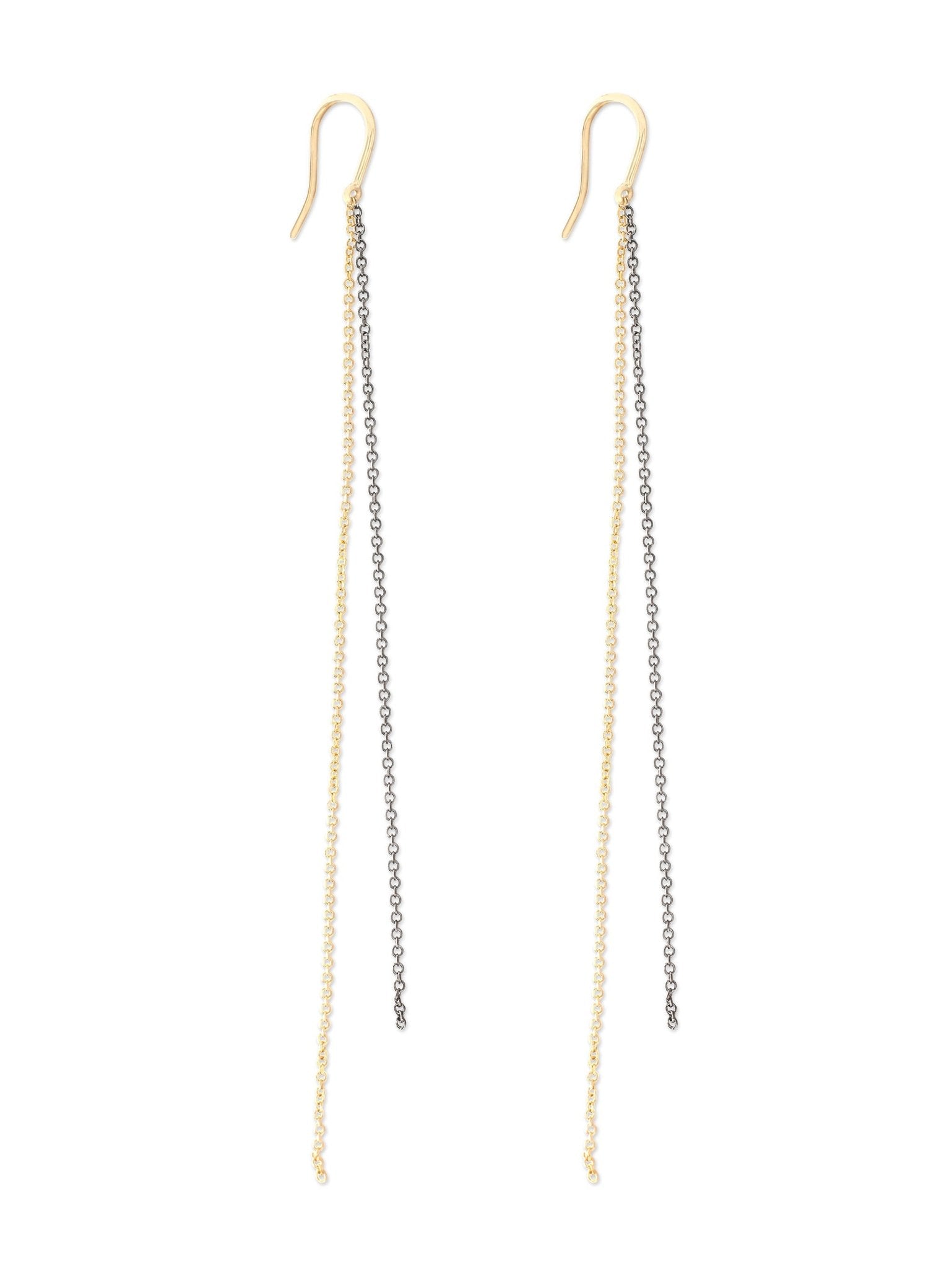 Eikosi Dyo 22 - Earrings - Twisted Earrings Yellow & Black Gold - #product_material# - MERA MERAH