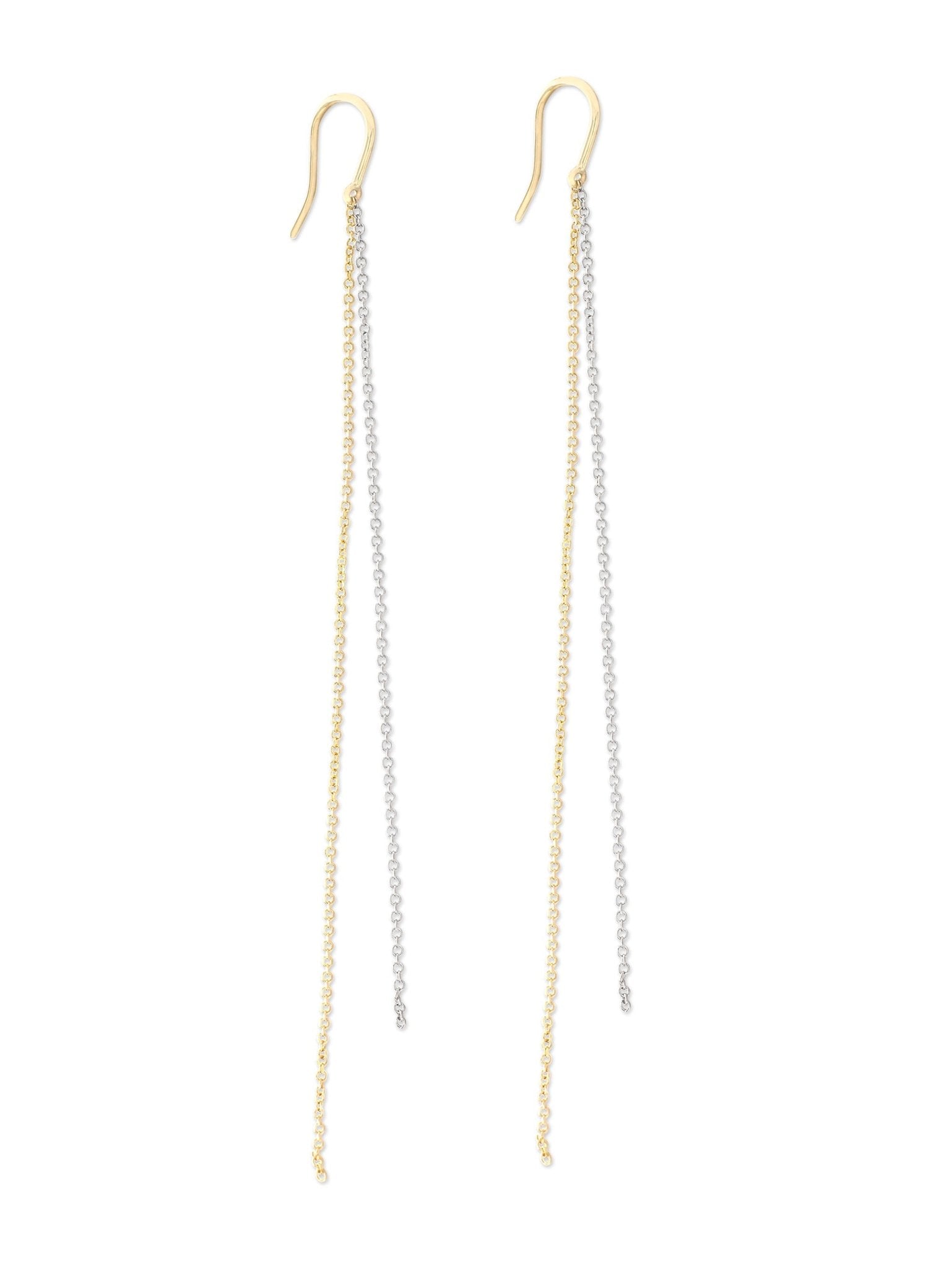 Eikosi Dyo 22 - Earrings - Twisted Earrings Yellow & White Gold - #product_material# - MERA MERAH